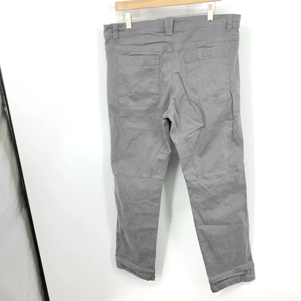 EMS Eastern‎ Mountain Sports Men Size 36 x 30 Pants Gray Canvas Khakis Straight